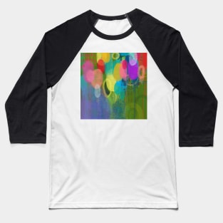 Rainbow Floral Meadow Bouquet Baseball T-Shirt